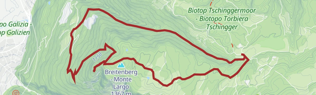 Route map: Escursione circolare sul Montelargo